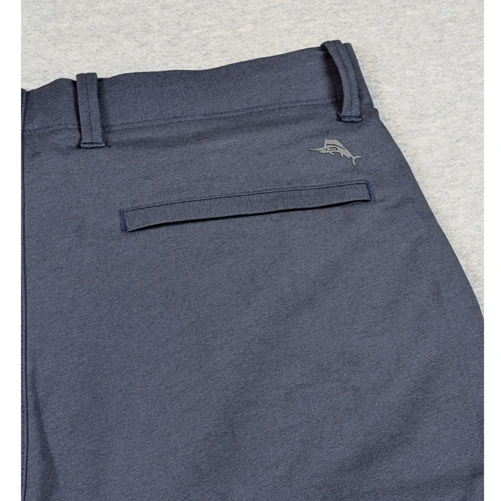 Tommy Bahama Mens On Par Short 8 Inch Navy Blue Golf Performance Tech Shorts 32